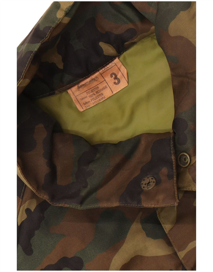 Męska kurtka wojskowa w stylu vintage UK 42 XL Khaki, kamuflaż, poliester