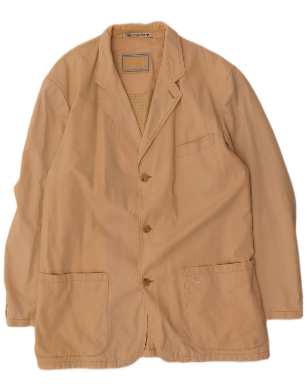 Męska marynarka Camel Active zapinana na 3 guziki IT 54 XL, beżowa, bawełniana