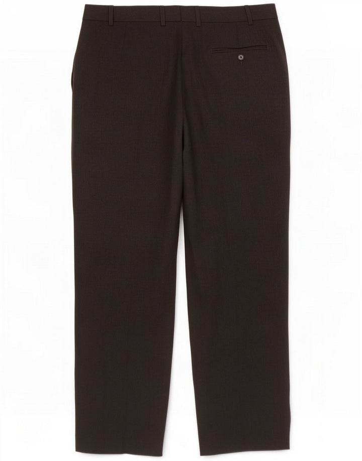 Męskie spodnie garniturowe Marks & Spencer Pegged Regular W38 L29 Szary poliester
