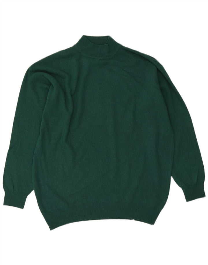 Męski sweter z golfem Sisley, duży, zielony