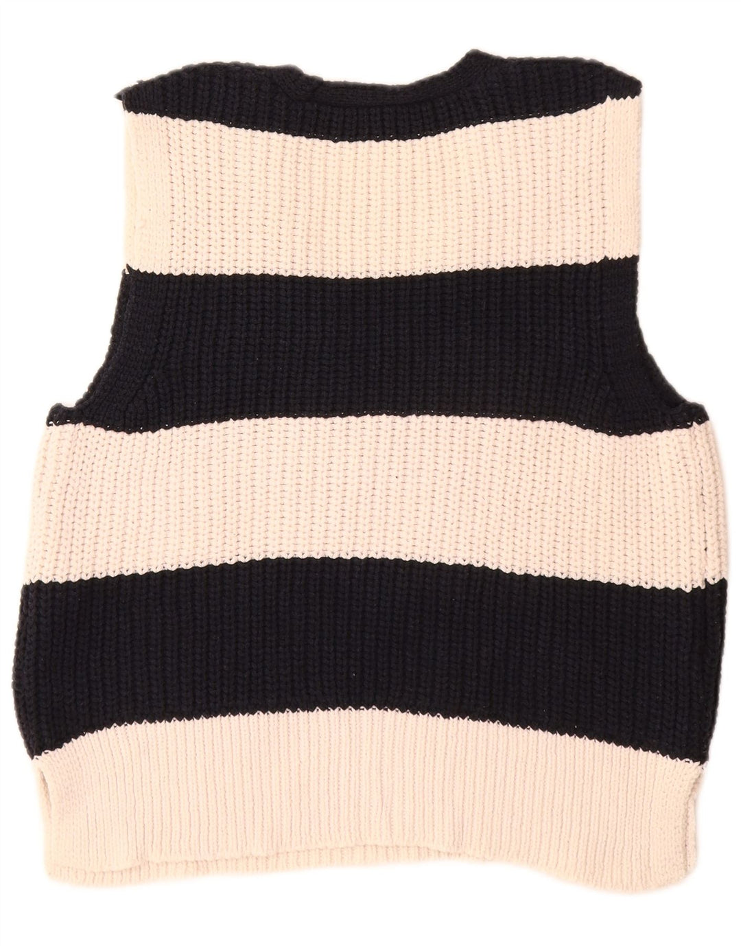 Damski podkoszulek Zara z kamizelką UK 14, średni, złamany, biały poliester w paski