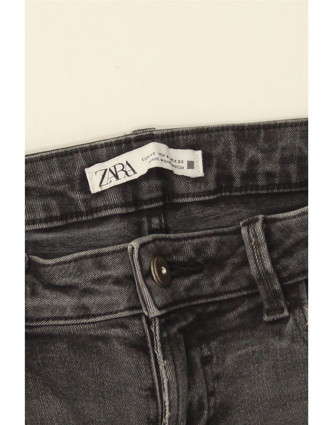 Damskie jeansy rurkowe Zara w trudnej sytuacji EU 40 Medium W30 L27 szare