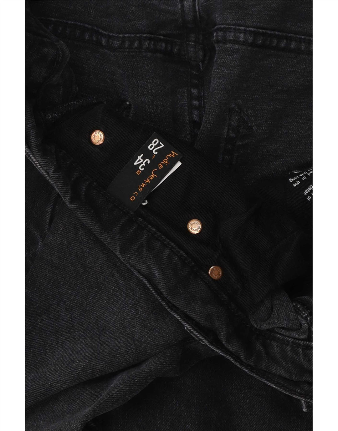 Nudie Męskie jeansy slim W34 L28 Czarna bawełna