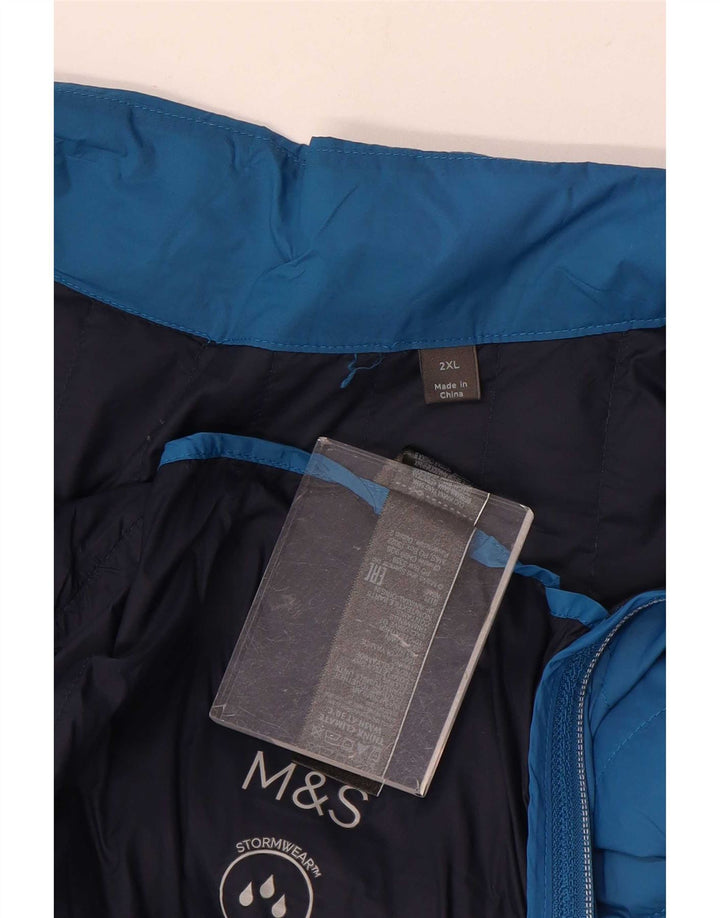 Marks & Spencer Męska wyściełana kamizelka UK 44 2XL Niebieski poliamid