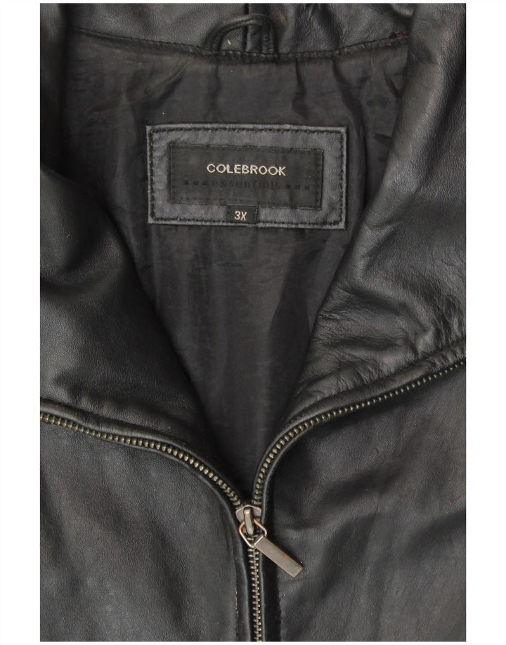 Kurtka skórzana damska Colebrook UK 22 3XL Czarna skóra