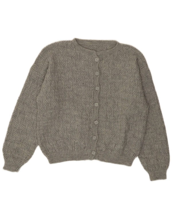 Sweter damski w stylu vintage, UK 14, duży, szary