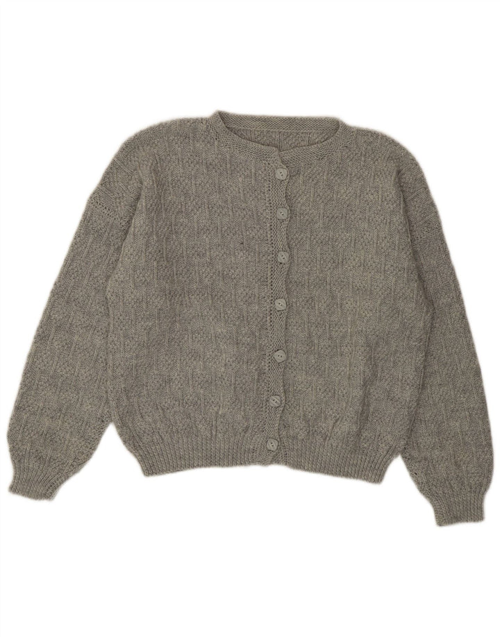 Sweter damski w stylu vintage, UK 14, duży, szary