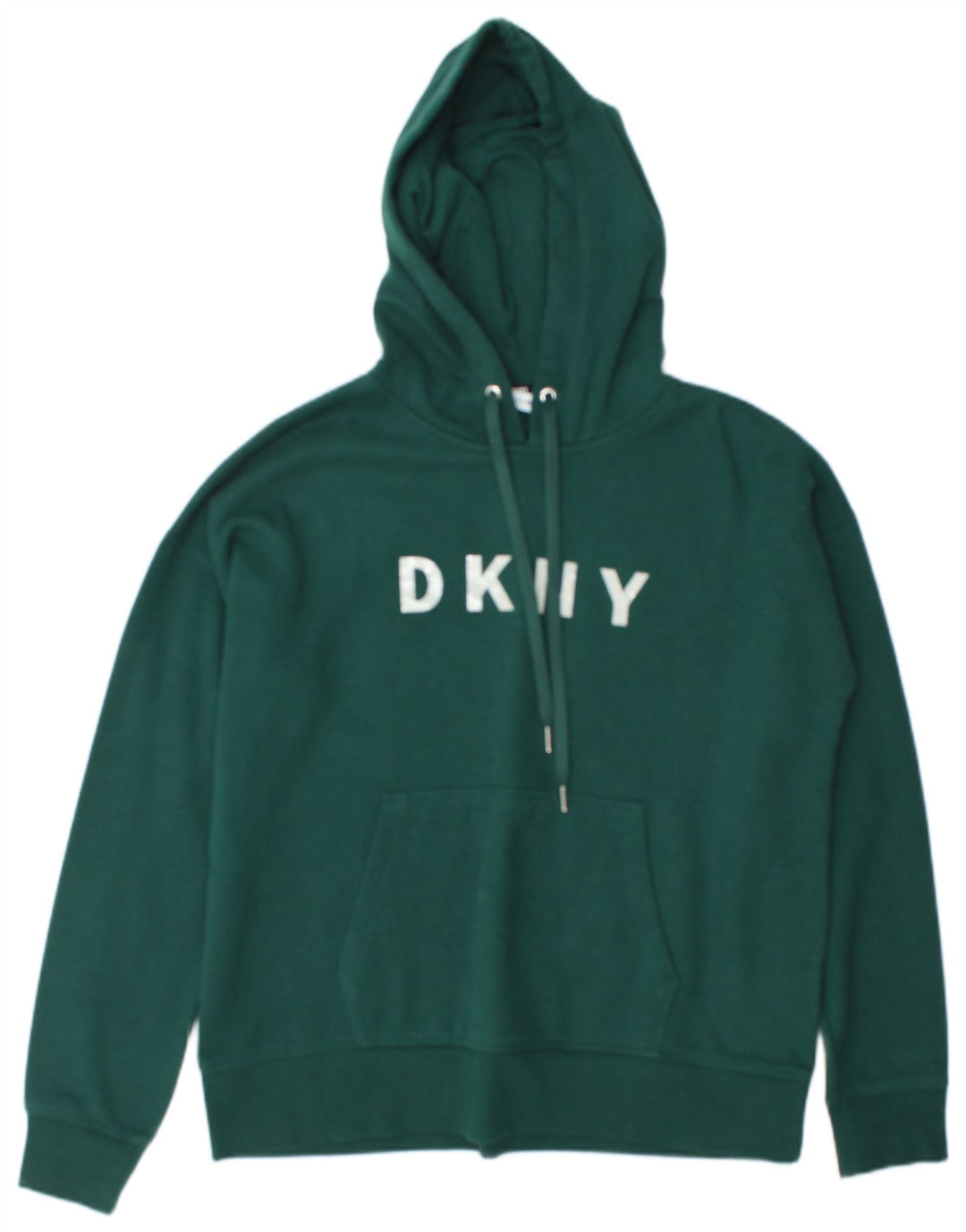 Męski sweter z kapturem Dkny z grafiką, średnio zielony, bawełniany