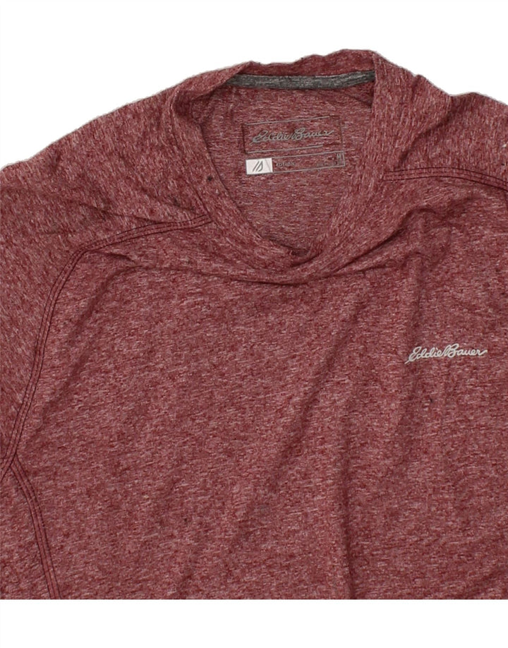 EDDIE BAUER Mens T-Shirt Top Medium Maroon Flecked Vintage Eddie Bauer and Second-Hand Eddie Bauer from Messina Hembry 