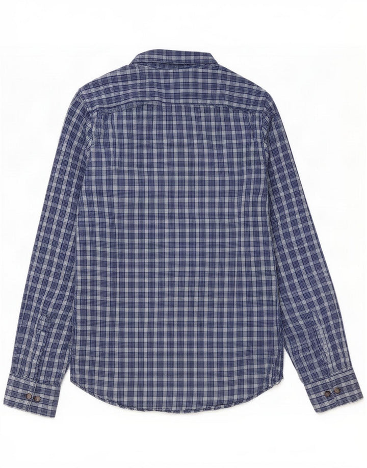 Marlboro Classics Koszula męska Średnia Granatowa Kratka Bawełniana
