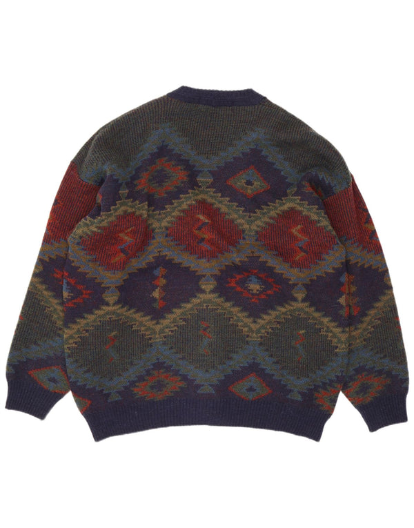 Marks & Spencer Męski sweter St. Michael Cardigan XL Granatowy Retro