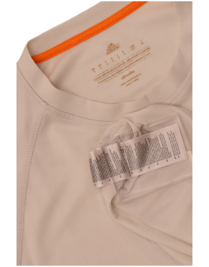 Adidas Męska koszulka Climalite Top, mała, biała, z poliestru