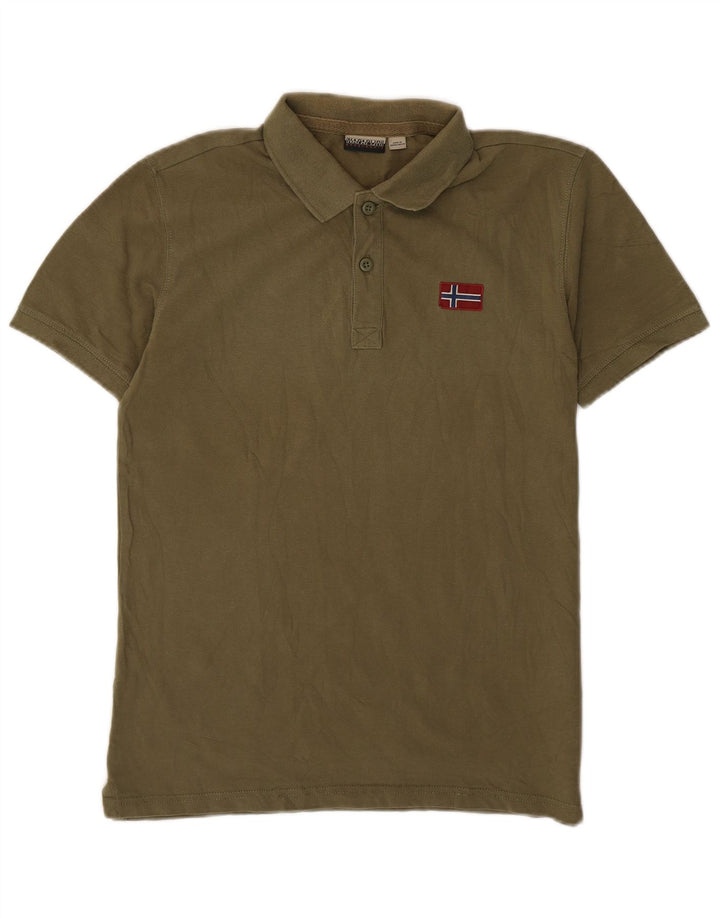 Męska koszulka polo Napapijri Geographic, kolor khaki