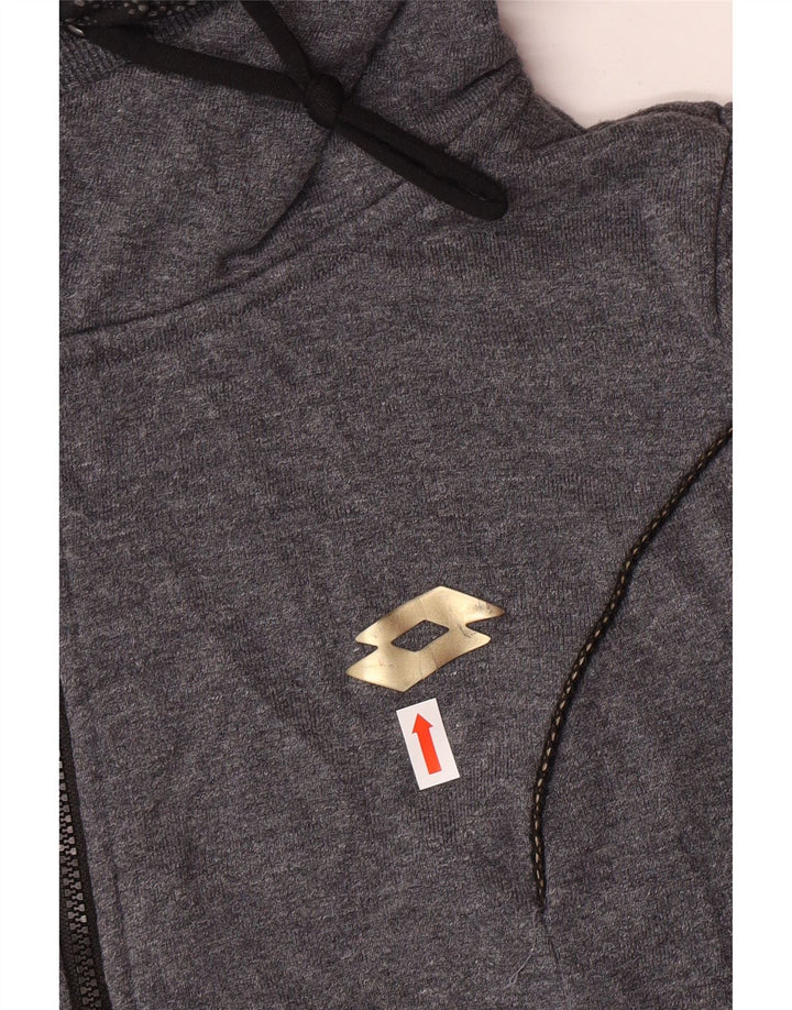 Damski sweter z kapturem i zamkiem LOTTO UK 16, duży, szary