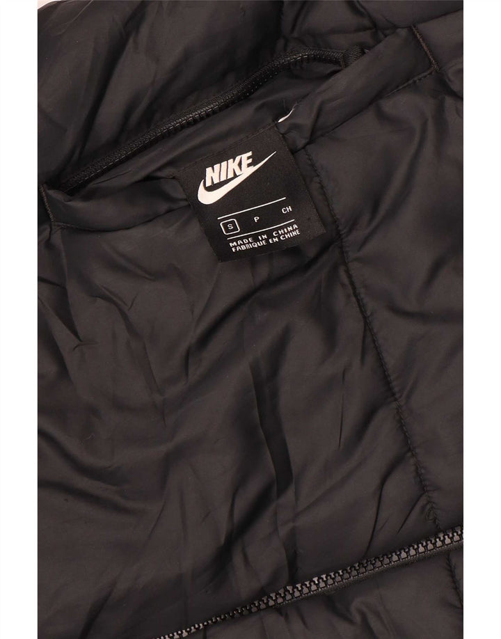 Damska dwustronna wyściełana kurtka z kapturem Nike UK 10, mała czarna