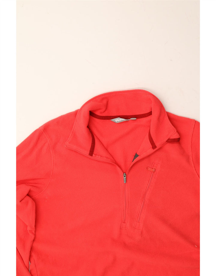 ROHAN Womens Zip Neck Pullover Tracksuit Top UK 14 Medium Pink Polyester Vintage Rohan and Second-Hand Rohan from Messina Hembry 