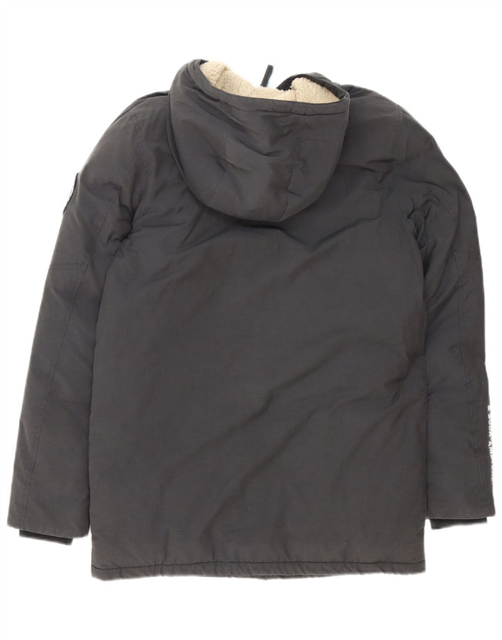 Wyściełana kurtka chłopięca z kapturem Scotch & Soda, 15-16 lat, szary poliester