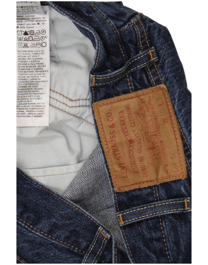 Męskie jeansy Levi's 501 Straight W40 L32 Niebieskie bawełniane