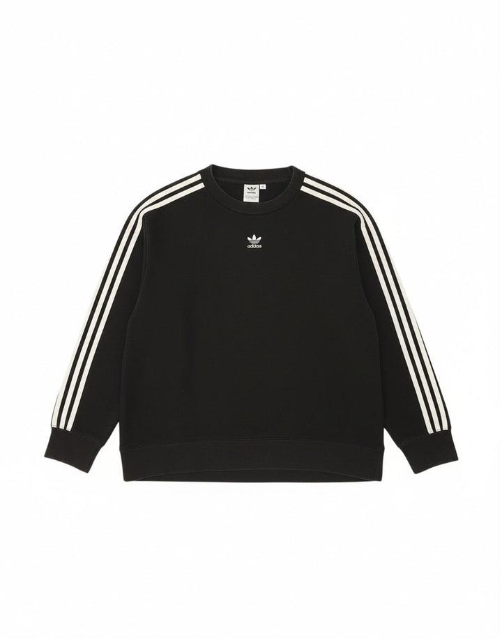 ADIDAS Womens Sweatshirt Jumper UK 16 Large Black Cotton