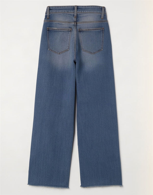 Damskie jeansy z szeroką nogawką Zara z wysokim stanem EU 34 2XS W24 L27 Niebieskie
