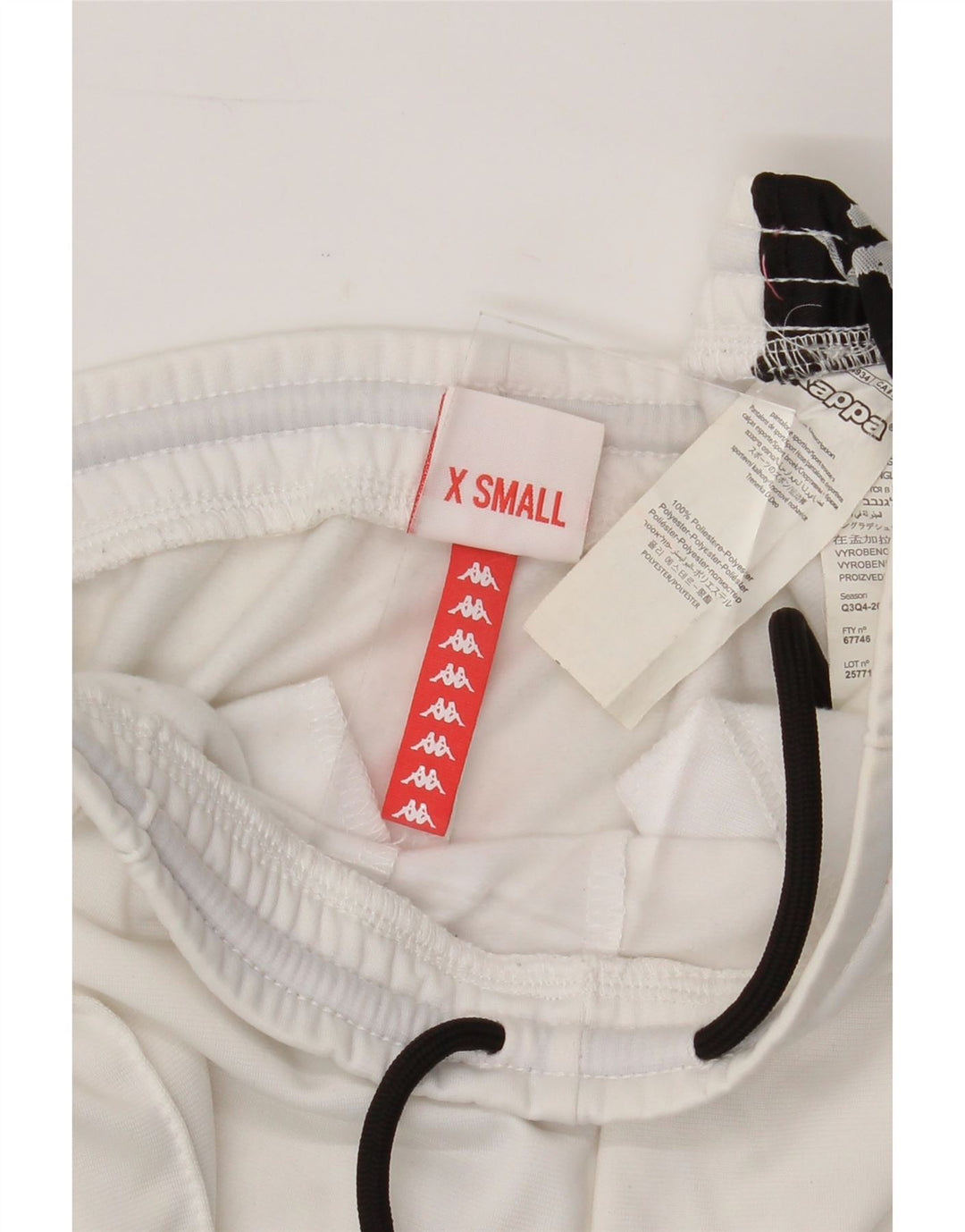 KAPPA Mens Graphic Tracksuit Trousers XS  White Polyester Vintage Kappa and Second-Hand Kappa from Messina Hembry 