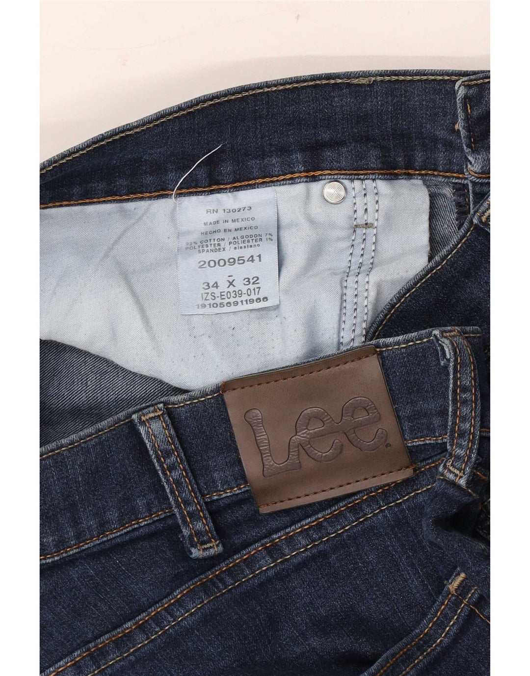 Męskie jeansy Lee Slim W34 L32 Niebieskie bawełniane