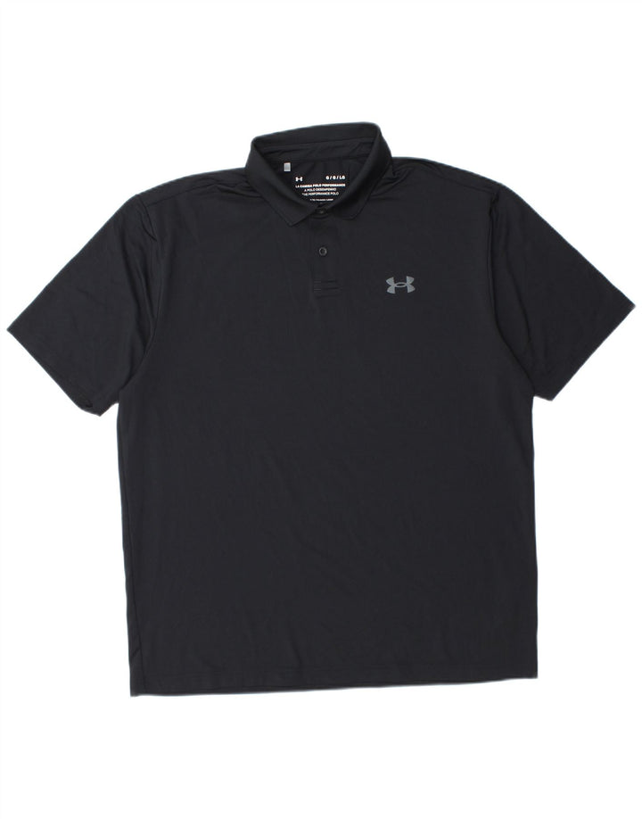 Męska koszulka polo UNDER ARMOUR, duża, czarna, z poliestru