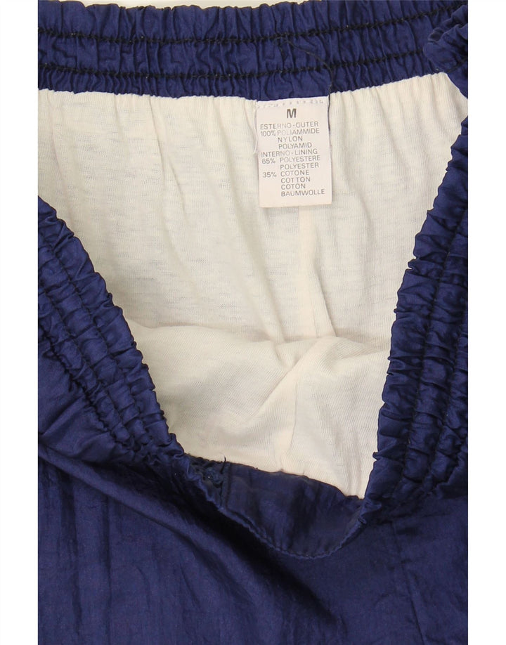 VINTAGE Mens Tracksuit Trousers Joggers Medium  Navy Blue Polyamide Vintage Vintage and Second-Hand Vintage from Messina Hembry 