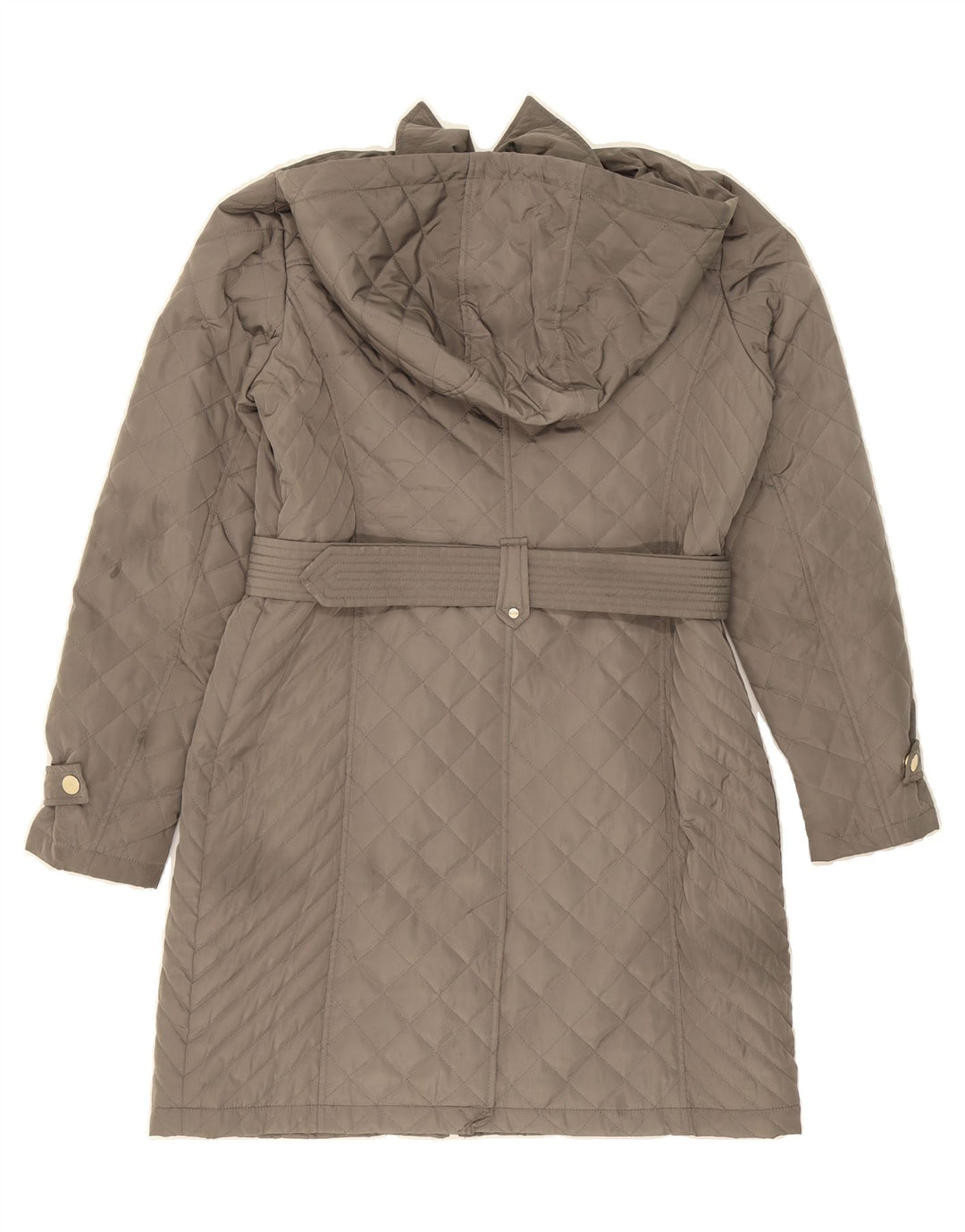 MICHAEL KORS Womens Hooded Padded Coat UK 14 Medium Grey Polyester Vintage Michael Kors and Second-Hand Michael Kors from Messina Hembry 