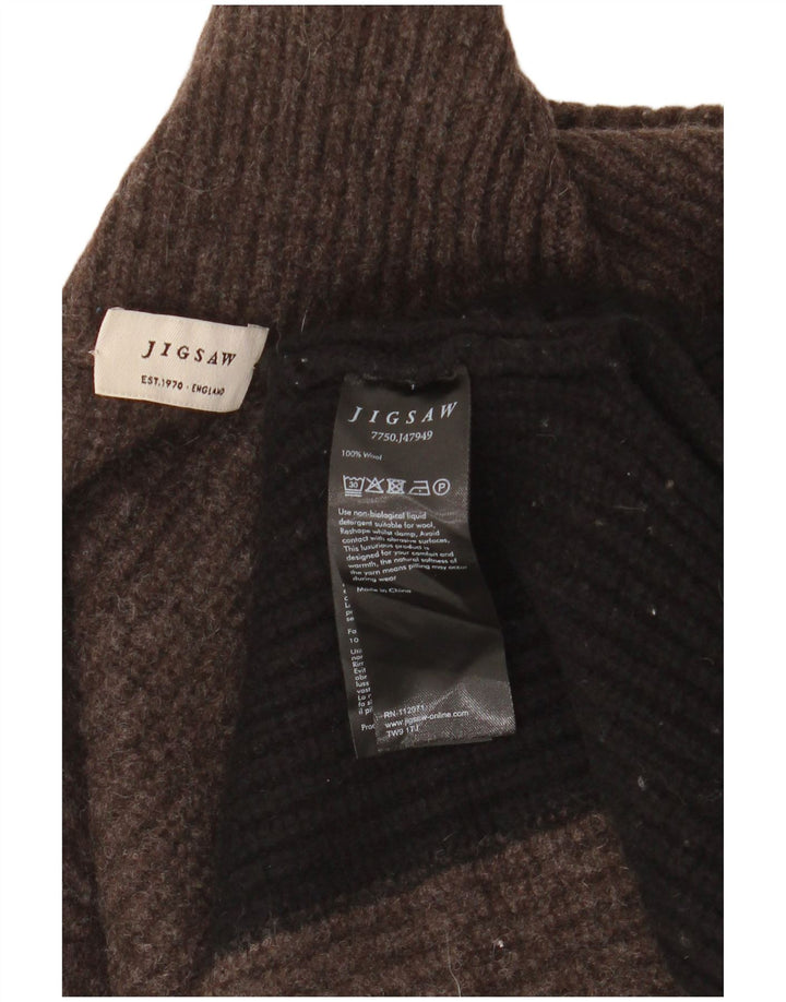 Damski sweter poncho Jigsaw w jednym rozmiarze, szara wełna w blokach kolorów