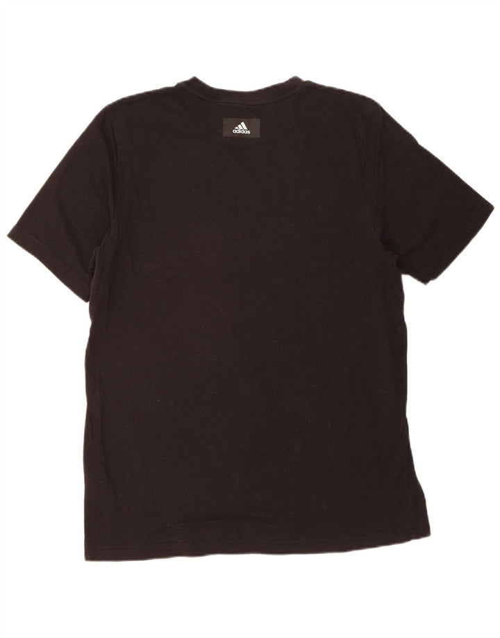ADIDAS Mens Graphic T-Shirt Top Medium Black Cotton