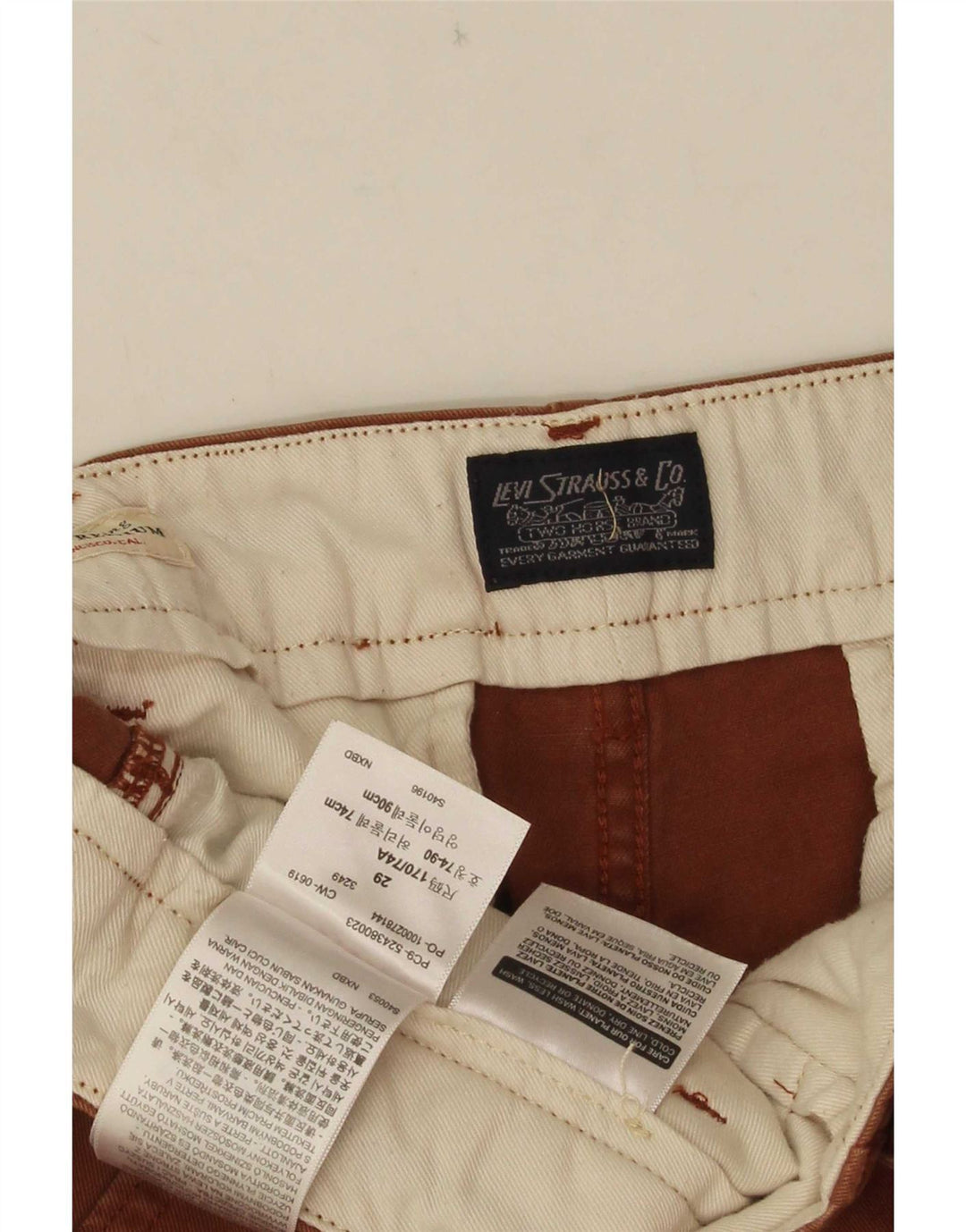 Męskie spodenki chino Levi's W29 Średni brąz, bawełna