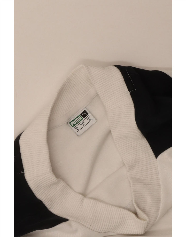 Damska bluza Puma Crop Graphic Jumper UK 14 Średni biały blok kolorów
