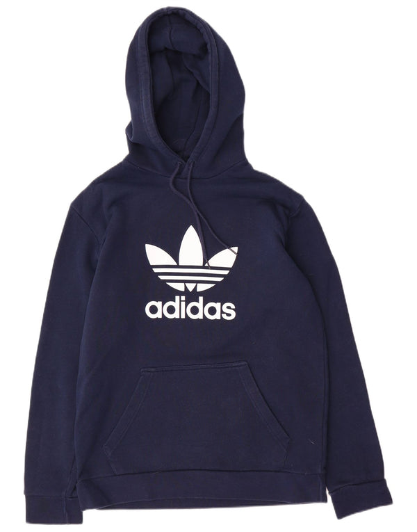 Męska bluza z kapturem Adidas Graphic, średnia, granatowa, bawełniana