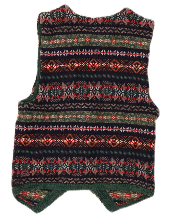 Damska kamizelka Crop Zara UK 8 Mała, wielobarwna, geometryczna wełna