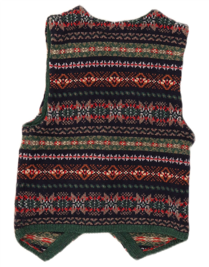 Damska kamizelka Crop Zara UK 8 Mała, wielobarwna, geometryczna wełna