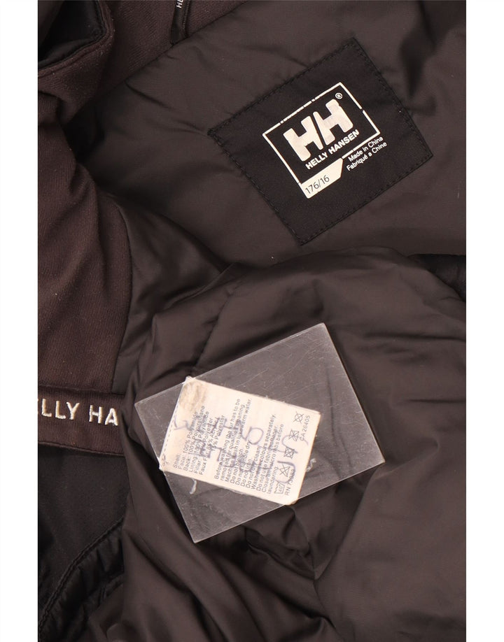 Chłopięca kurtka parka z kapturem Helly Hansen 15-16 lat, czarna, poliamid