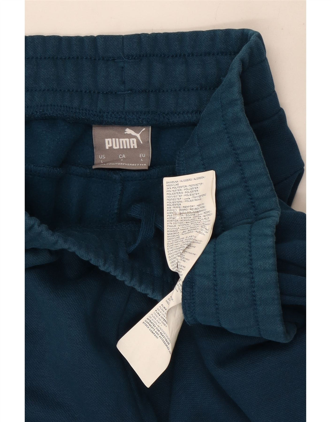 Męskie spodnie dresowe Puma Joggery, duże, niebieskie, bawełniane