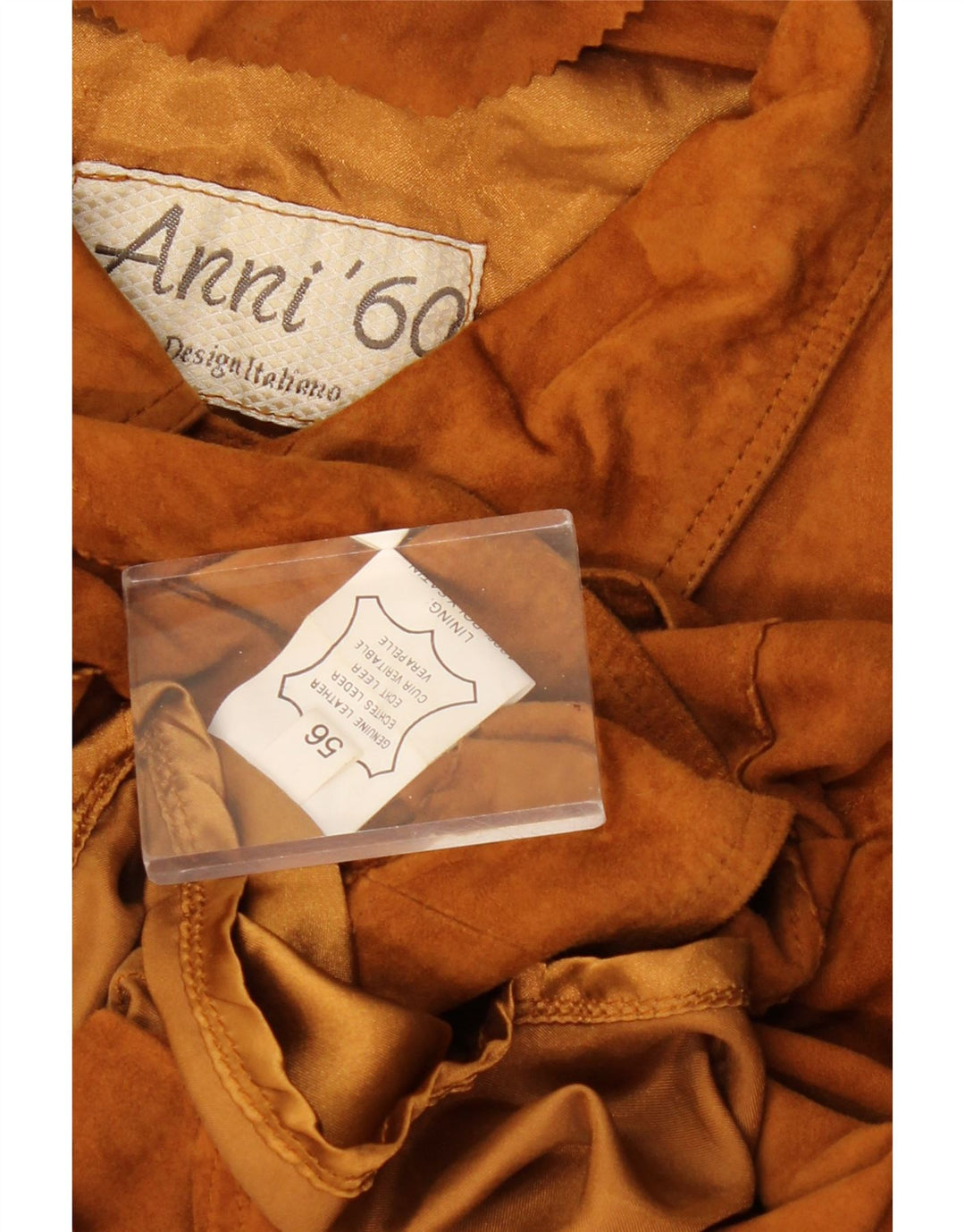 Vintage męska zamszowa kurtka EU 56 3XL brązowa skóra