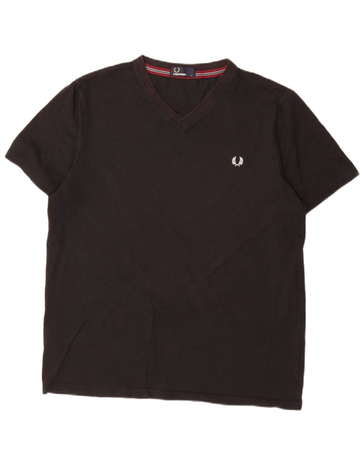 T-shirt męski Fred Perry, duży, czarny, bawełniany