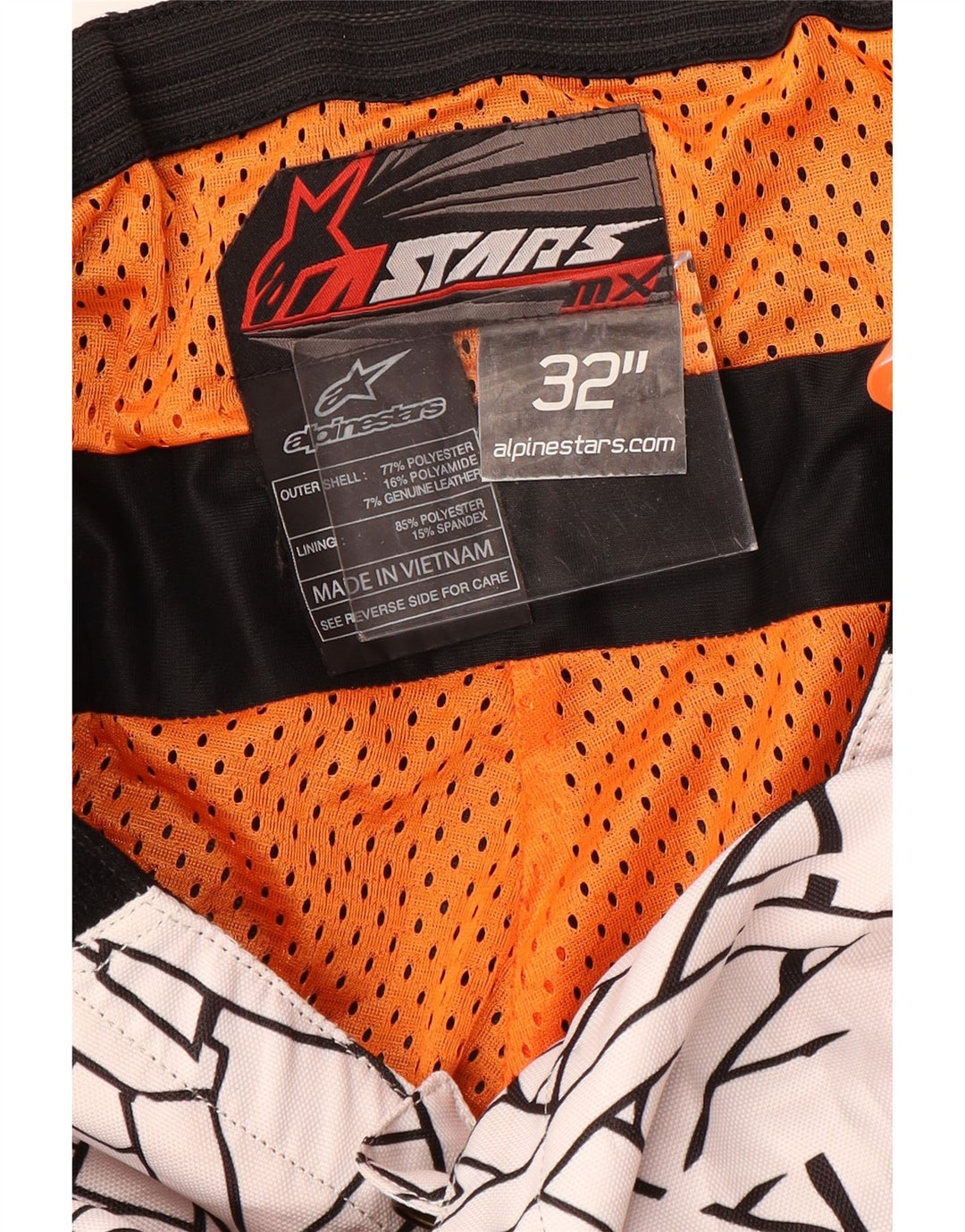 Męskie spodnie z grafiką Alpinestars W32 L29 Wielokolorowe bloki kolorów