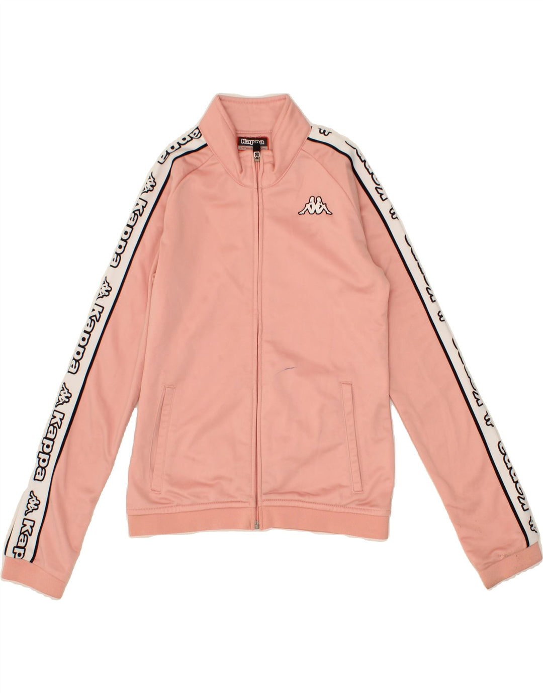 KAPPA Girls Graphic Tracksuit Top Jacket 13-14 Years Pink Polyester Vintage Kappa and Second-Hand Kappa from Messina Hembry 