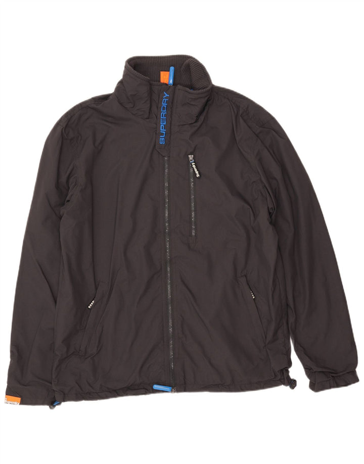Męska kurtka bomber Superdry The Windhiker Graphic UK 40, duży, szary nylon