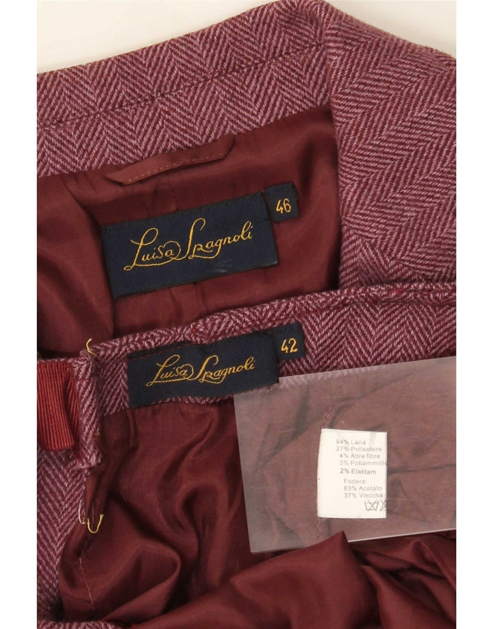 Dwuczęściowy zestaw spódnic damskich Luisa Spagnoli IT 42 Medium W32 Burgundia