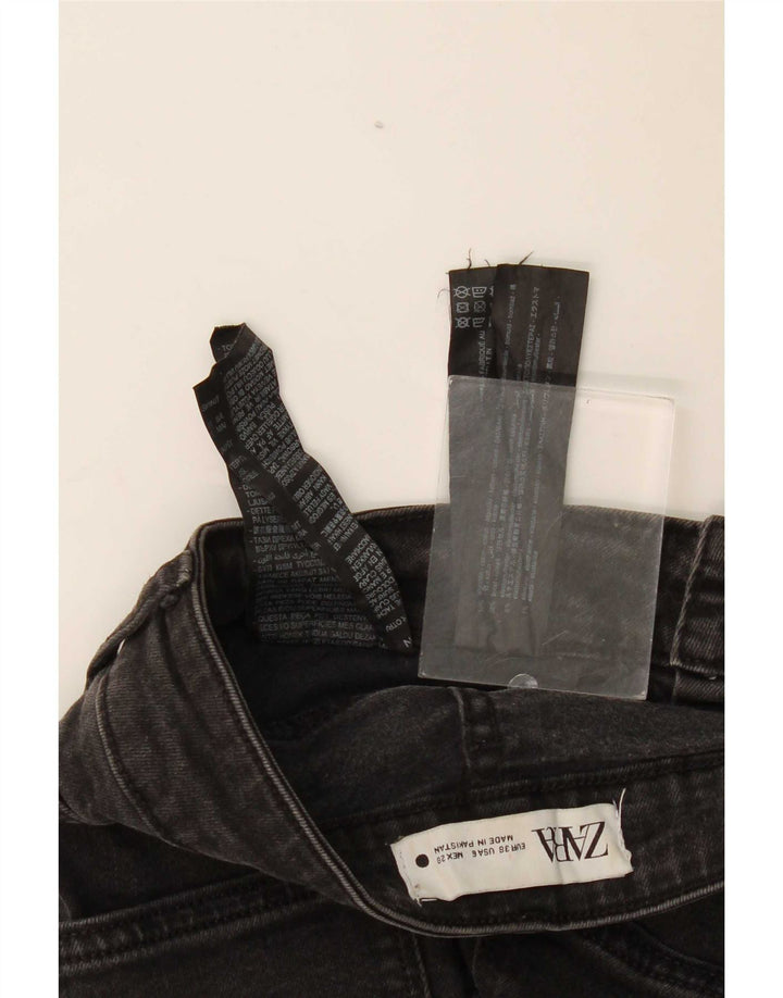 Damskie jeansy rozkloszowane Zara EU 38 Small W28 L31 Czarna bawełna