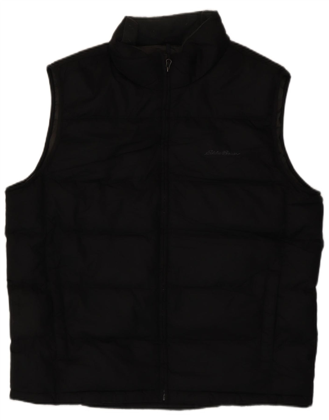 Męska wyściełana kamizelka EDDIE BAUER UK 40, duża, czarna, poliester