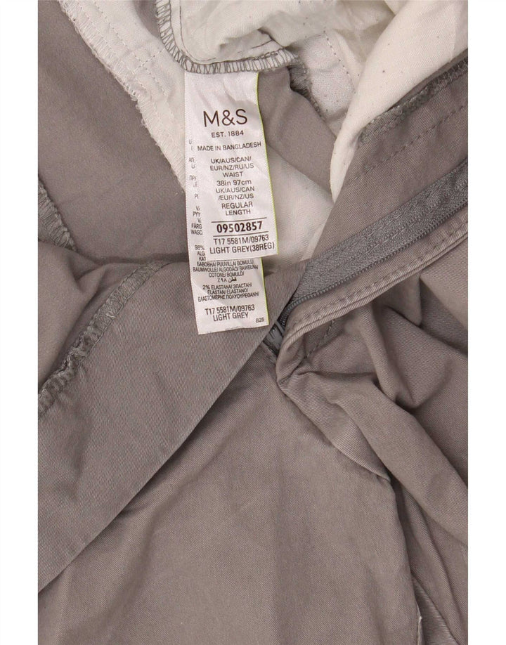 Męskie spodenki Chino Marks & Spencer W38 XL, szara bawełna