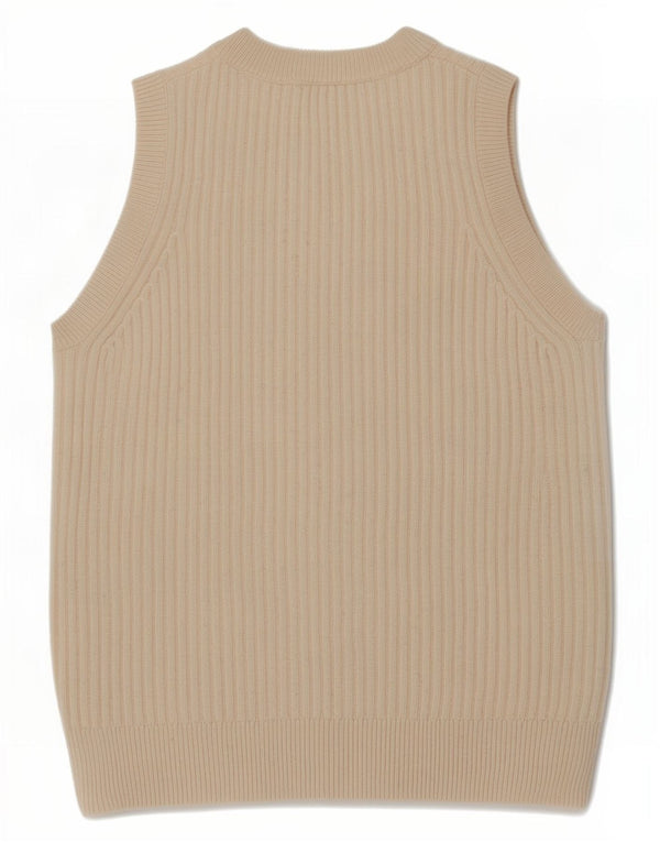 Marks & Spencer Damski podkoszulek z kamizelką UK 10 Small Beżowa wełna Merino
