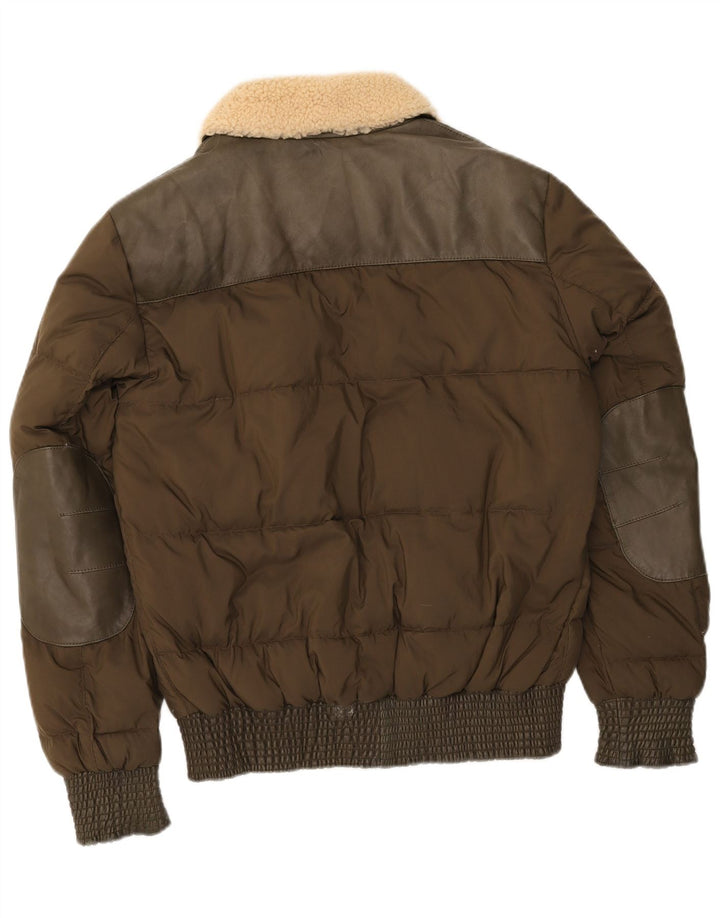 Vintage męska ocieplana kurtka IT 52 XL Khaki, poliamid