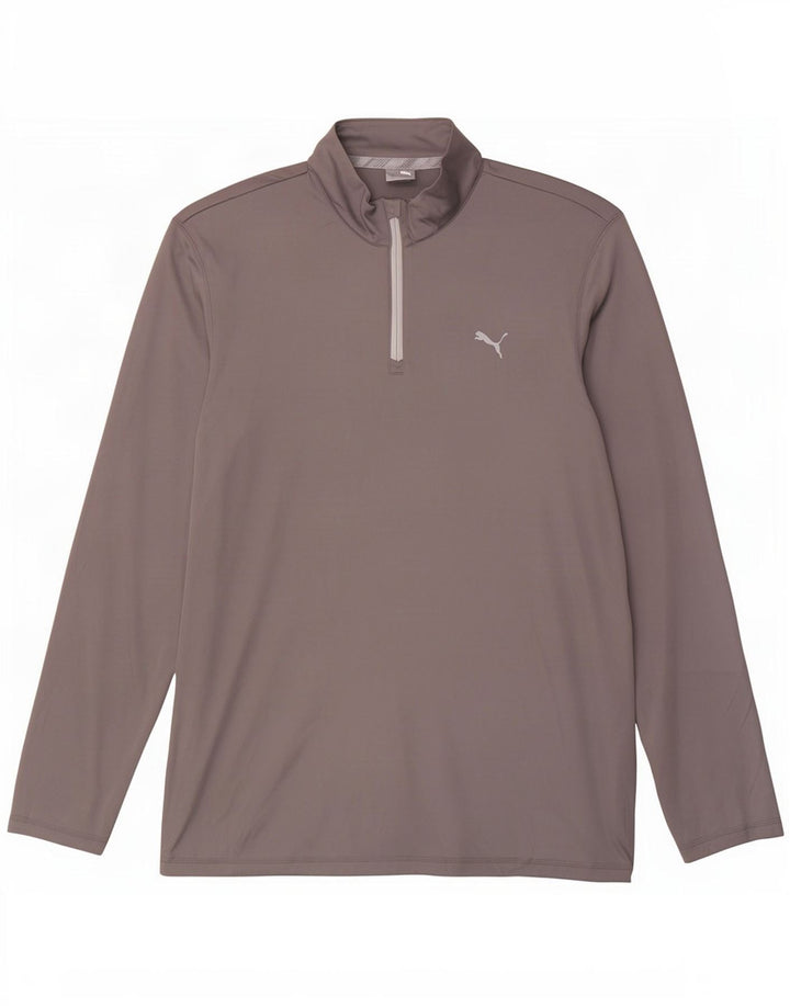 Męski dres Puma z zamkiem błyskawicznym, 2XL, szary poliester